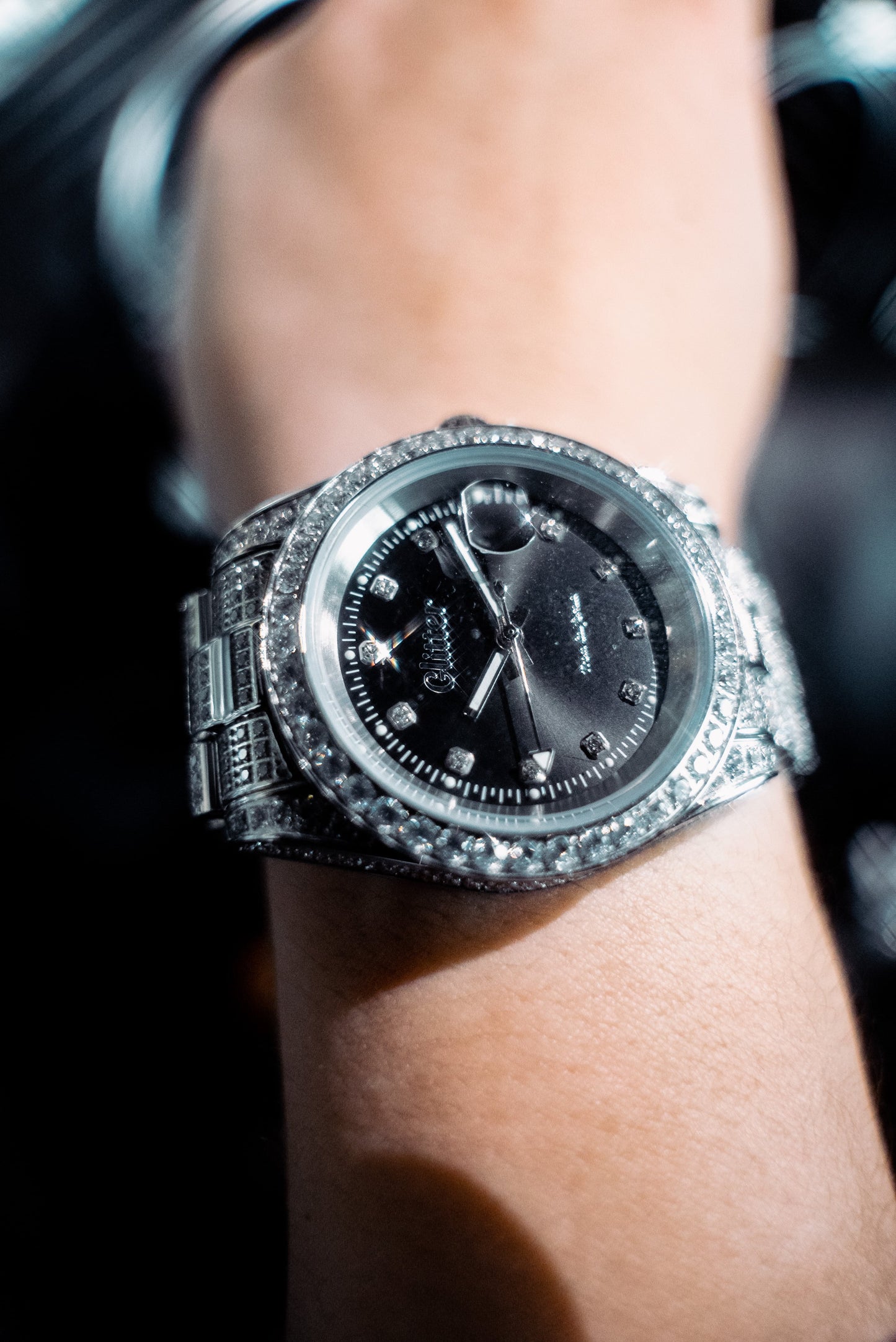 Iced California Watch【SILVER / BLACK】