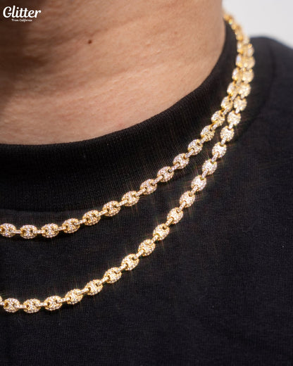 Iced Out Puffed Gucci Chain Necklace【5mm】