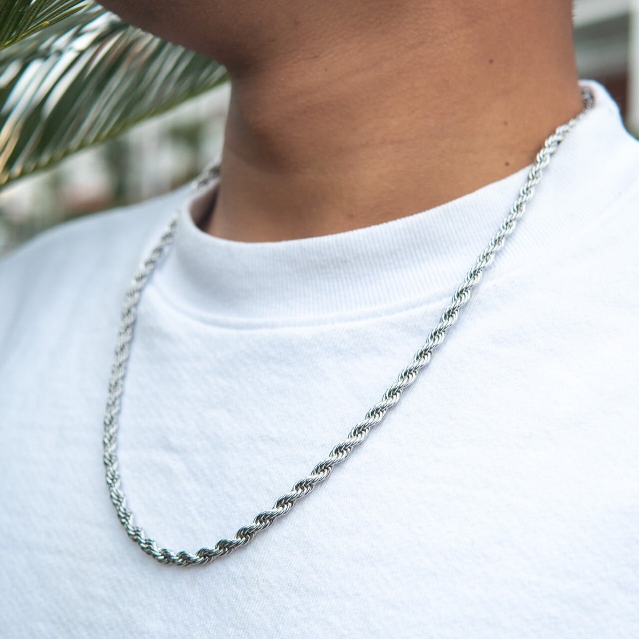 Diamond Cut Rope Chain 【5mm/SILVER】