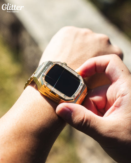 Iced Bezel Apple Watch Case 【GOLD】