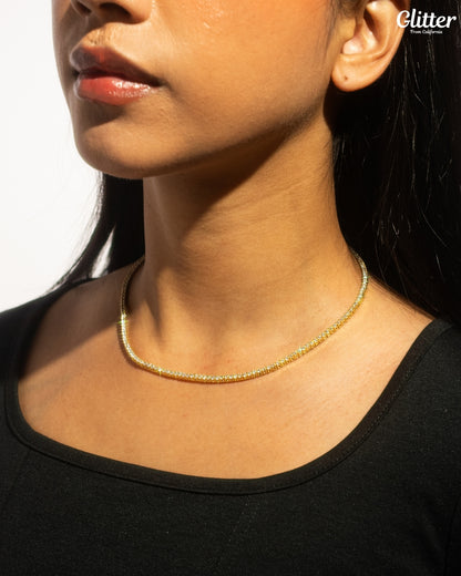 Luxury Tennis Necklace【2mm/GOLD】