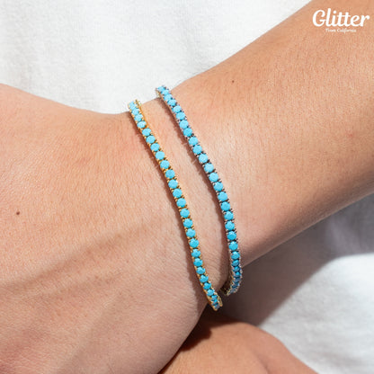 Turquoise Tennis Chain Bracelet