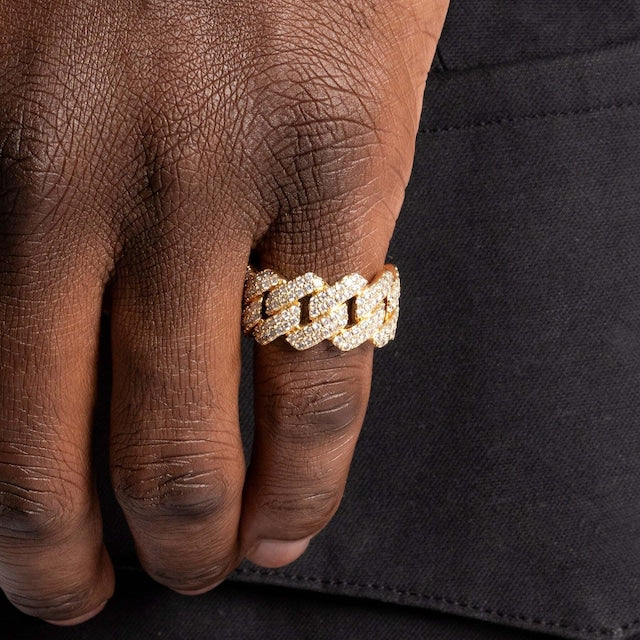 s925 Iced Out Prong Ring