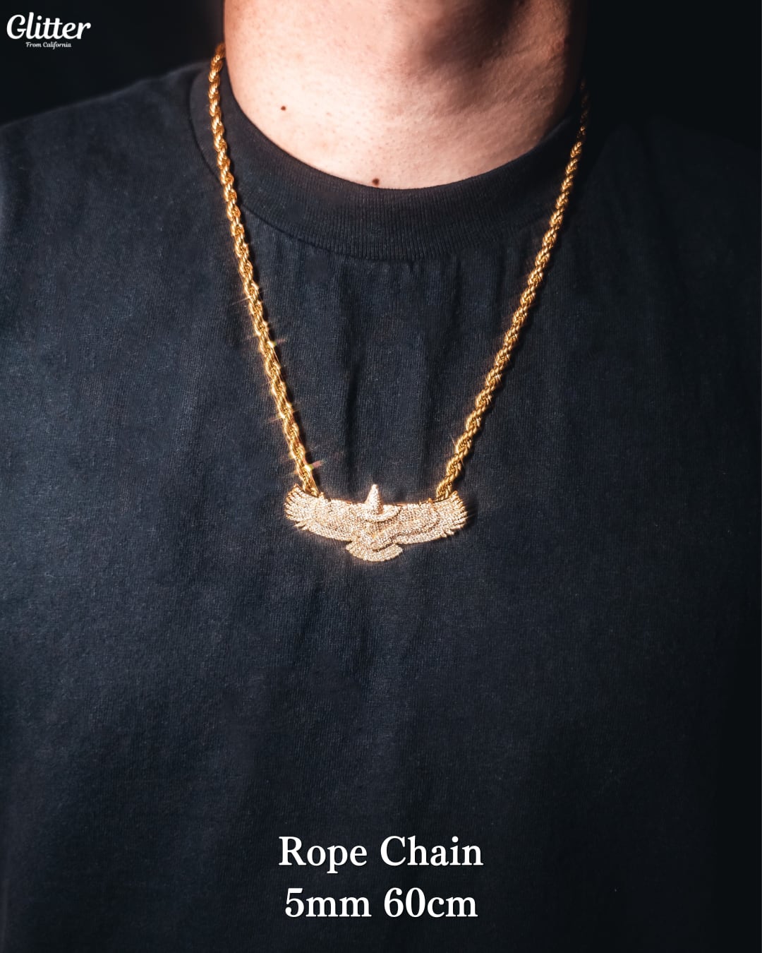 Iced Out Indian Eagle Pendant