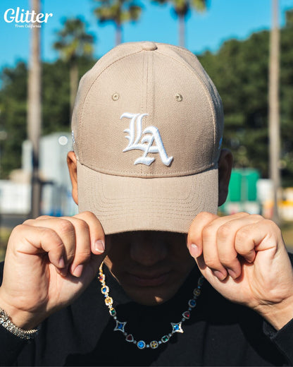 LA Logo Trucker HAT【BEIGE】