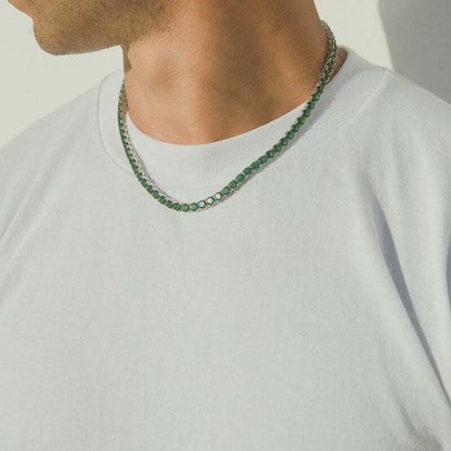 Luxury Tennis Necklace 【4mm / GREEN】