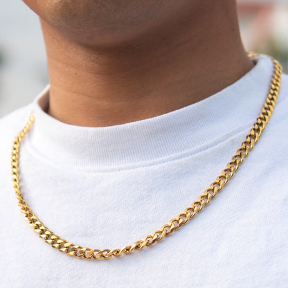 Miami Chain Link Necklace 【7mm/GOLD】