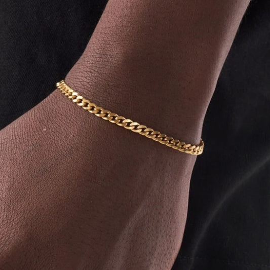 s925 Miami Chain Link Bracelet 【3mm】