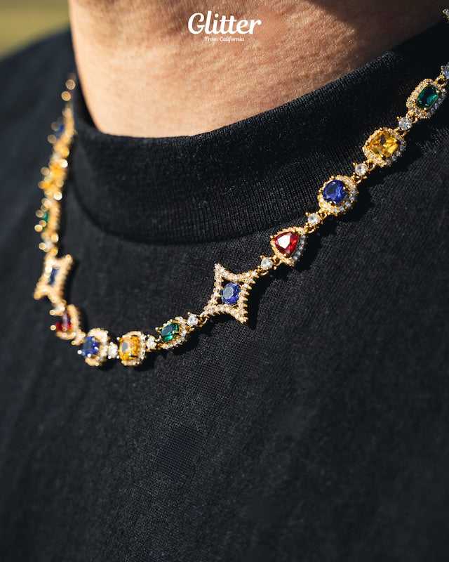 s925 Colored Gemstone Necklace