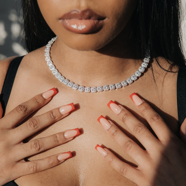 Clustered Tennis Chain [7mm] – Glitter