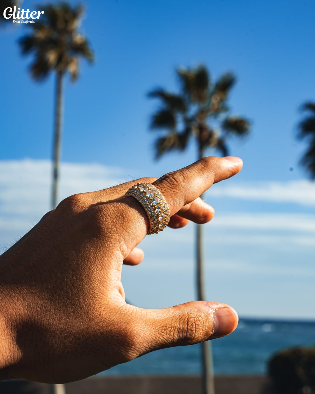 5 Layer Diamond Band Ring 【GOLD】
