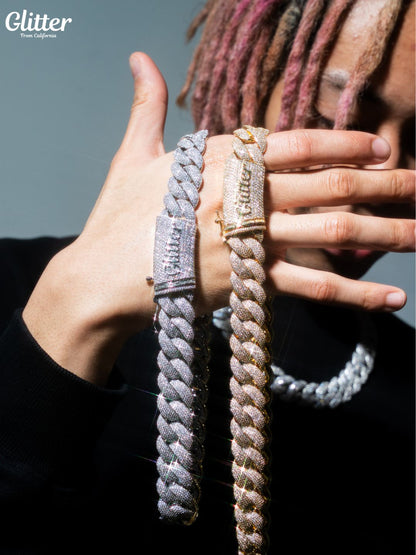 아이스 아웃 쿠반 체인 목걸이 [22mm]