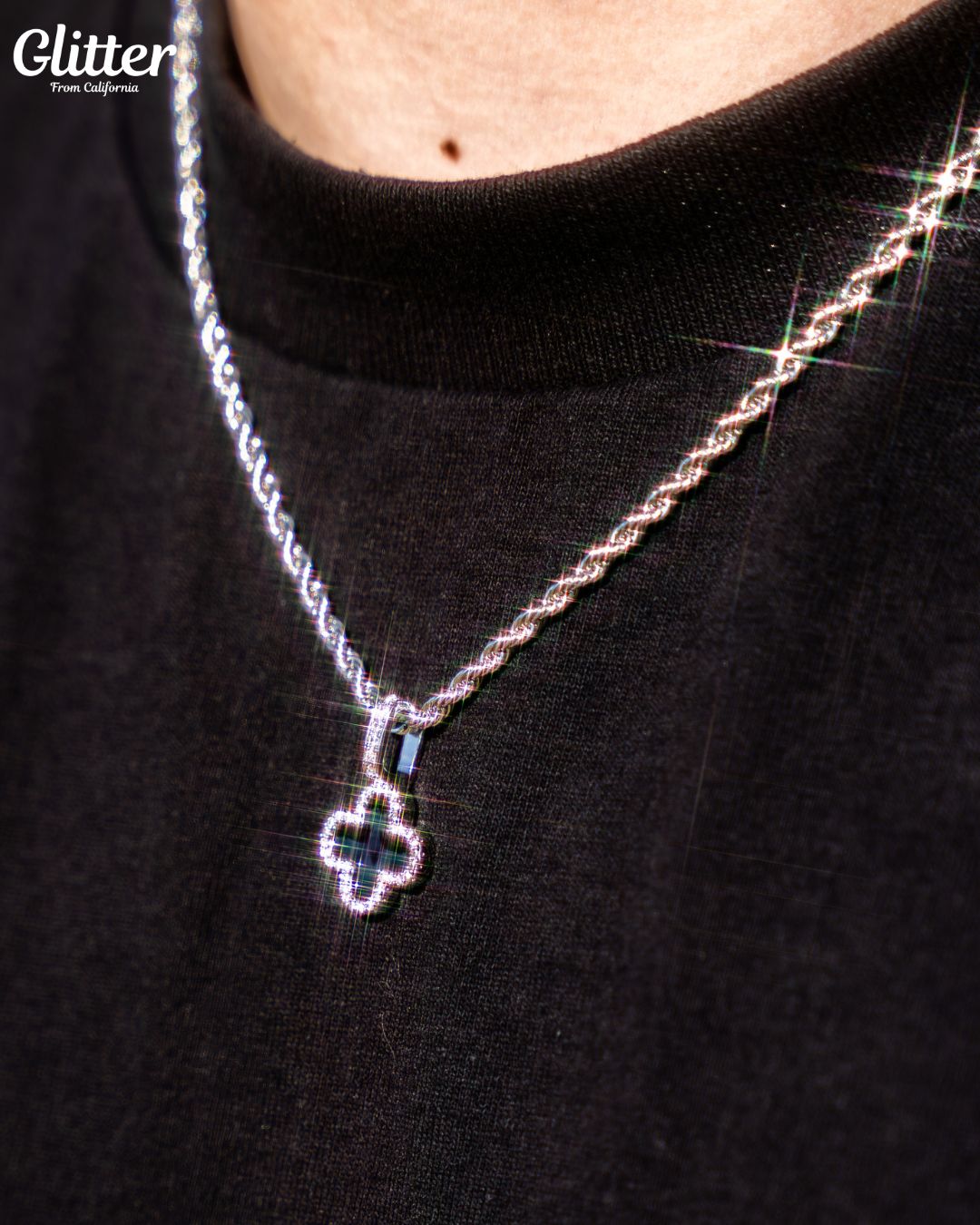 Iced Out Motif Pendant