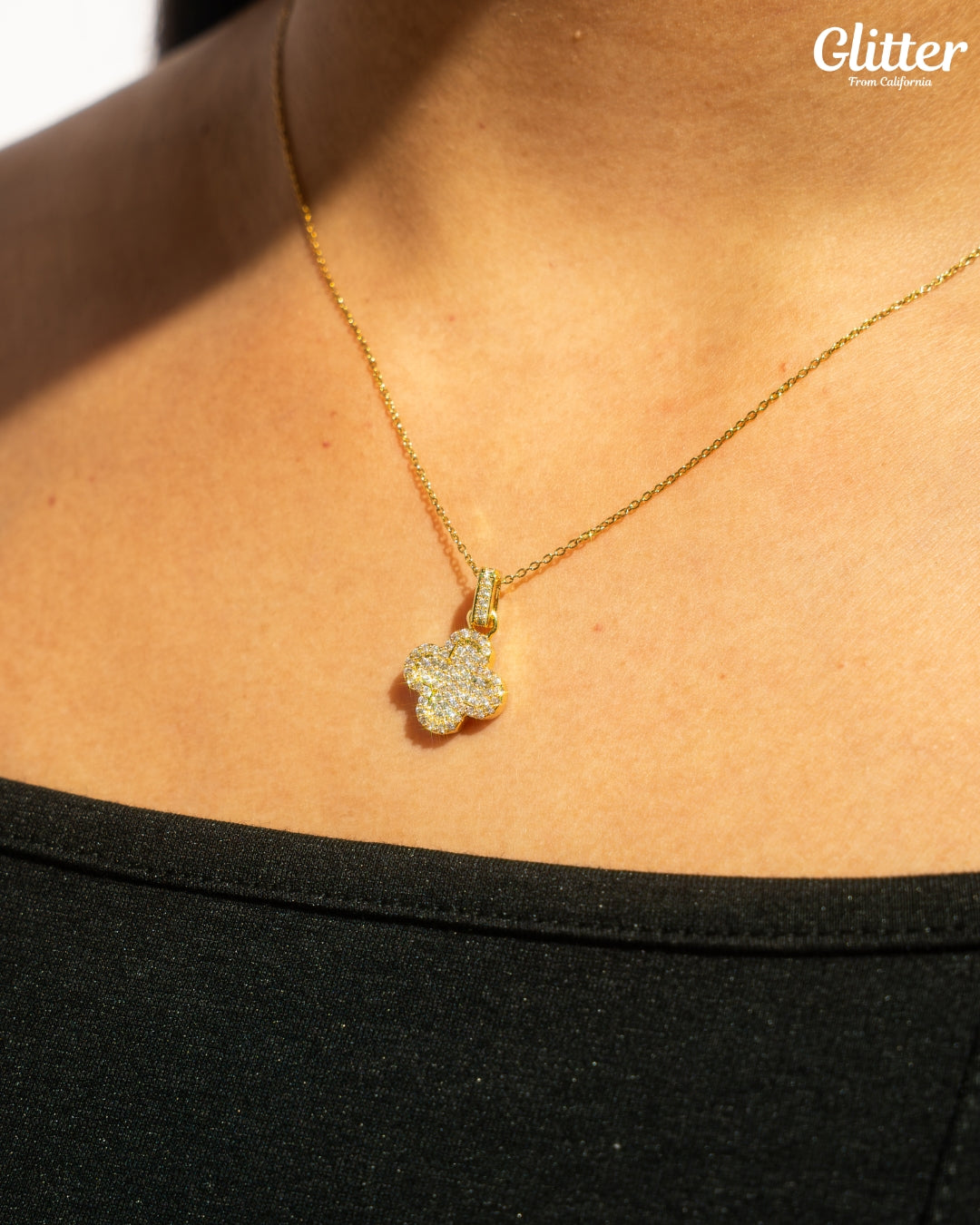 Iced Out Motif Necklace【GOLD】