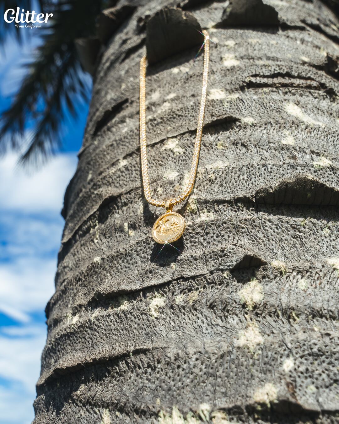 Iced Malibu Coin Pendant