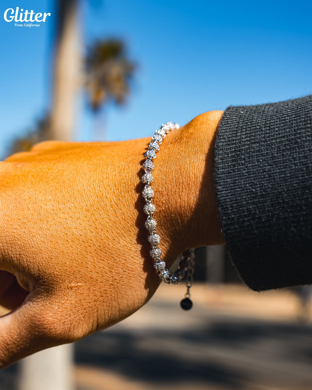 Iced Out Ball Bracelet 【GOLD/ WHITE GOLD】