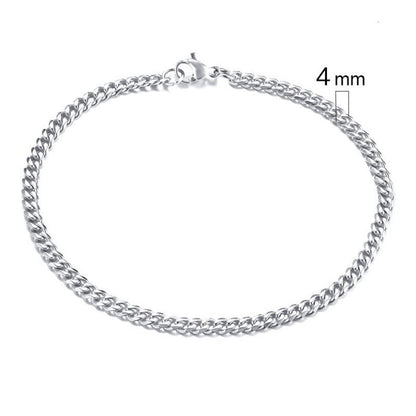 Miami Chain Link Bracelet 【4mm/SILVER】