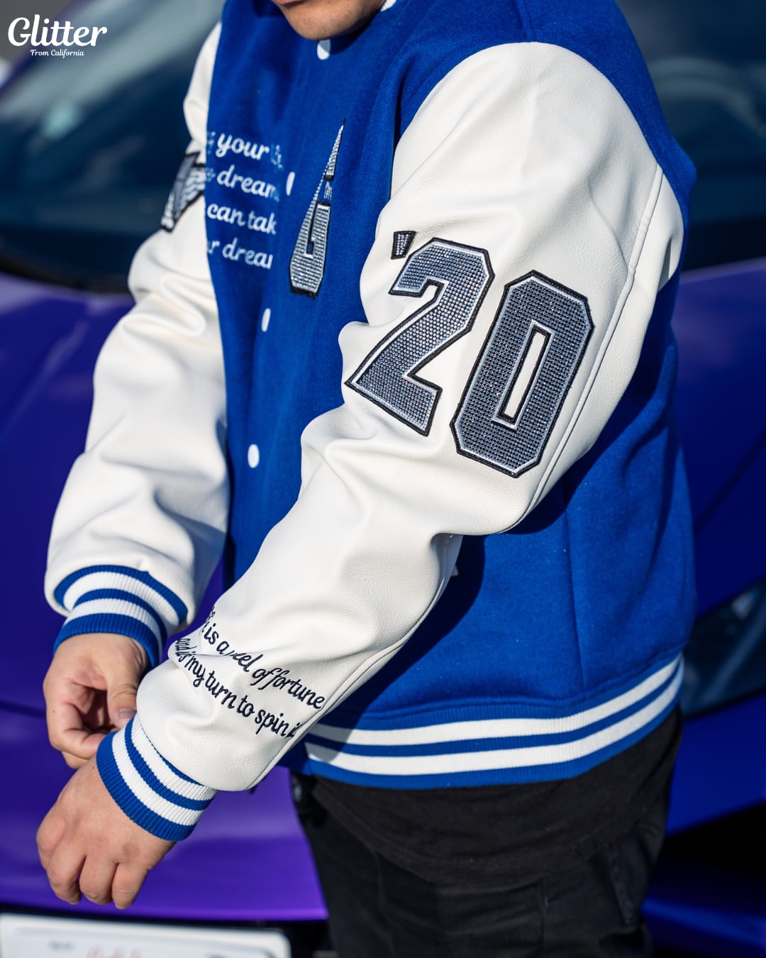 Glitter '20 Stadium Jacket【LA BLUE】