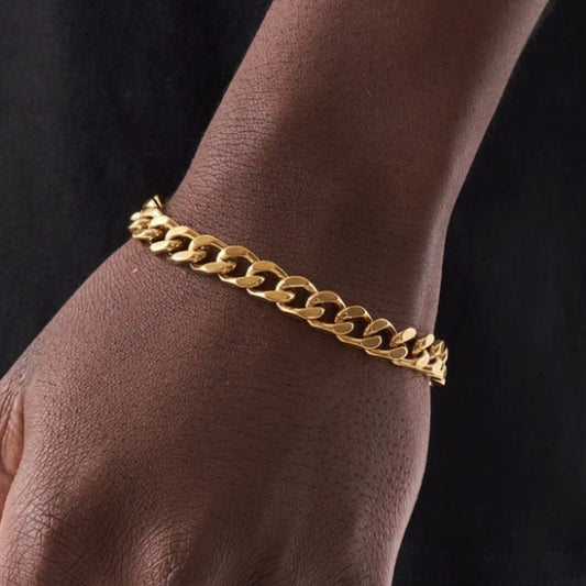 s925 Miami Chain Link Bracelet 【7mm】