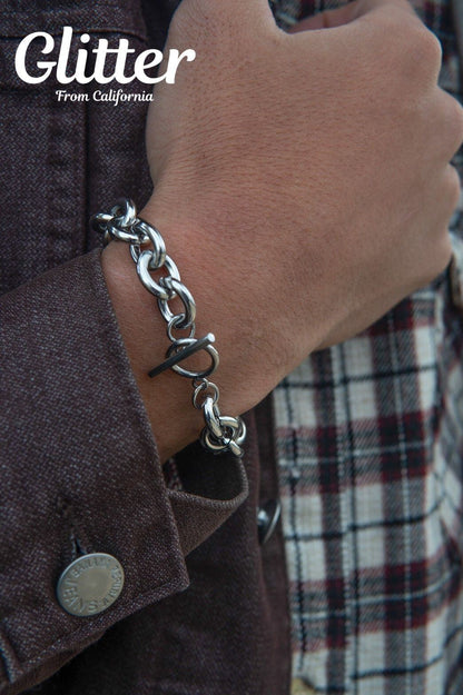 Chain & Link Bracelet 【12mm/SILVER】