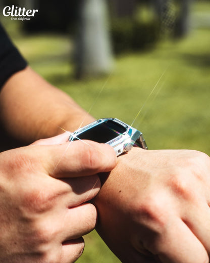 Iced Bezel Apple Watch Case 【SILVER】