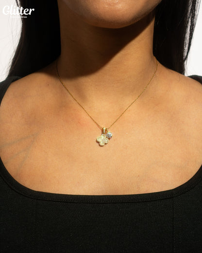 Iced Out Motif Necklace【GOLD】