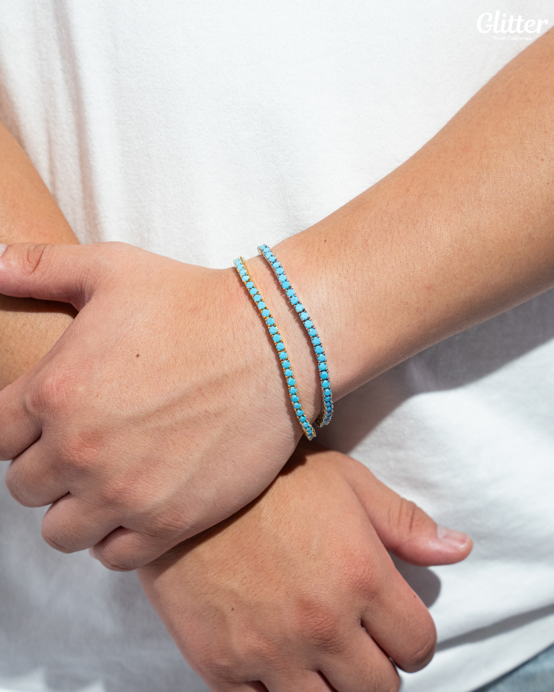 Turquoise Tennis Chain Bracelet