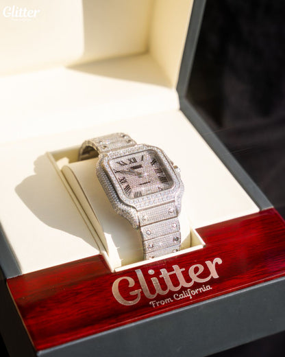 Iced Greek Dial Diamond Watch