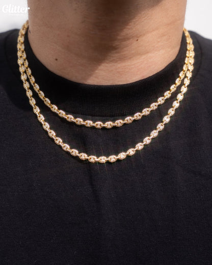Iced Out Puffed Gucci Chain Necklace【5mm】