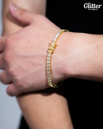 s925 Baguette Tennis Chain Bracelet