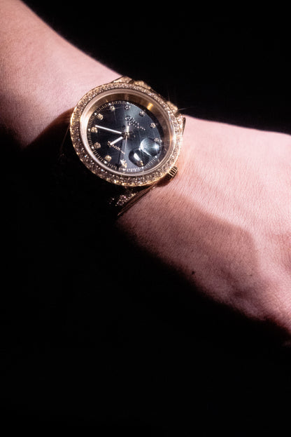 Iced California Watch 【GOLD / BLACK】