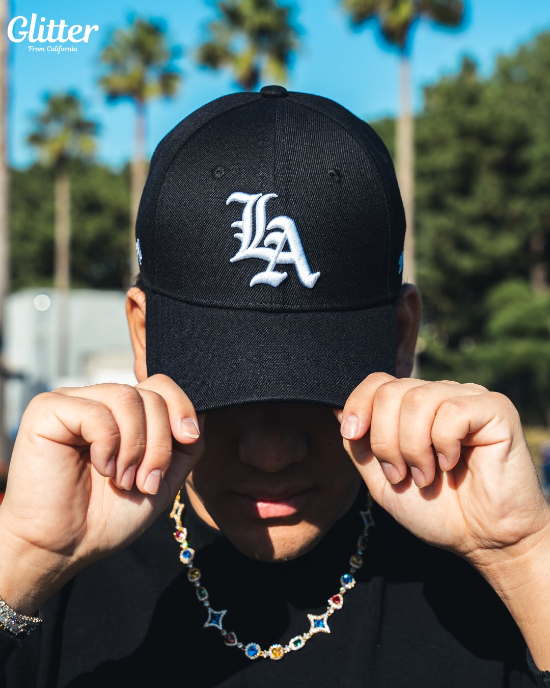 LA Logo Trucker HAT【BLACK】