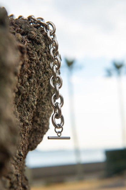 Chain & Link Bracelet 【12mm/SILVER】