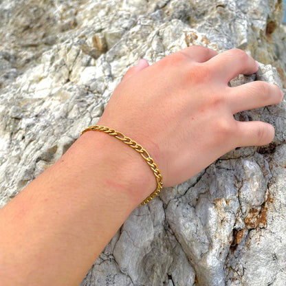 Figaro Chain Bracelet【5mm/GOLD】