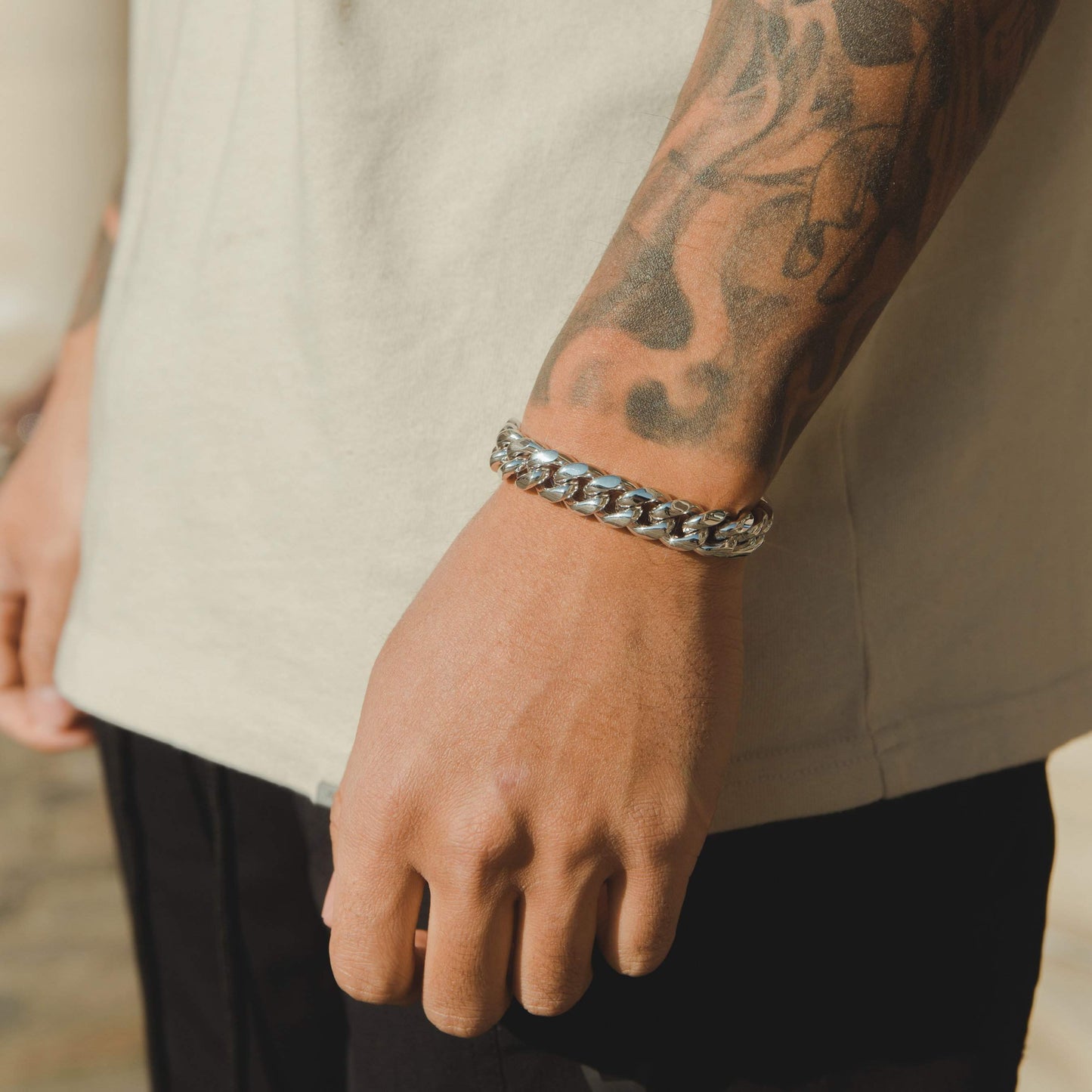 Miami Chain Bracelet 【12mm / GOLD/SILVER】