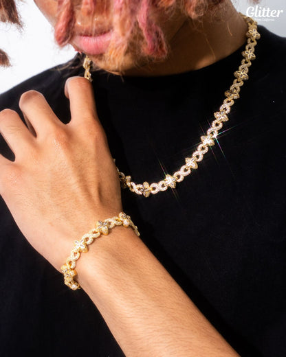 s925 Diamond Infinity Four Leaf Necklace