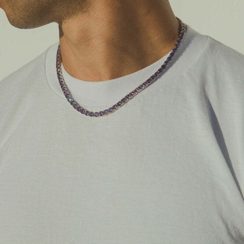 Luxury Tennis Necklace 【4mm / PURPLE】