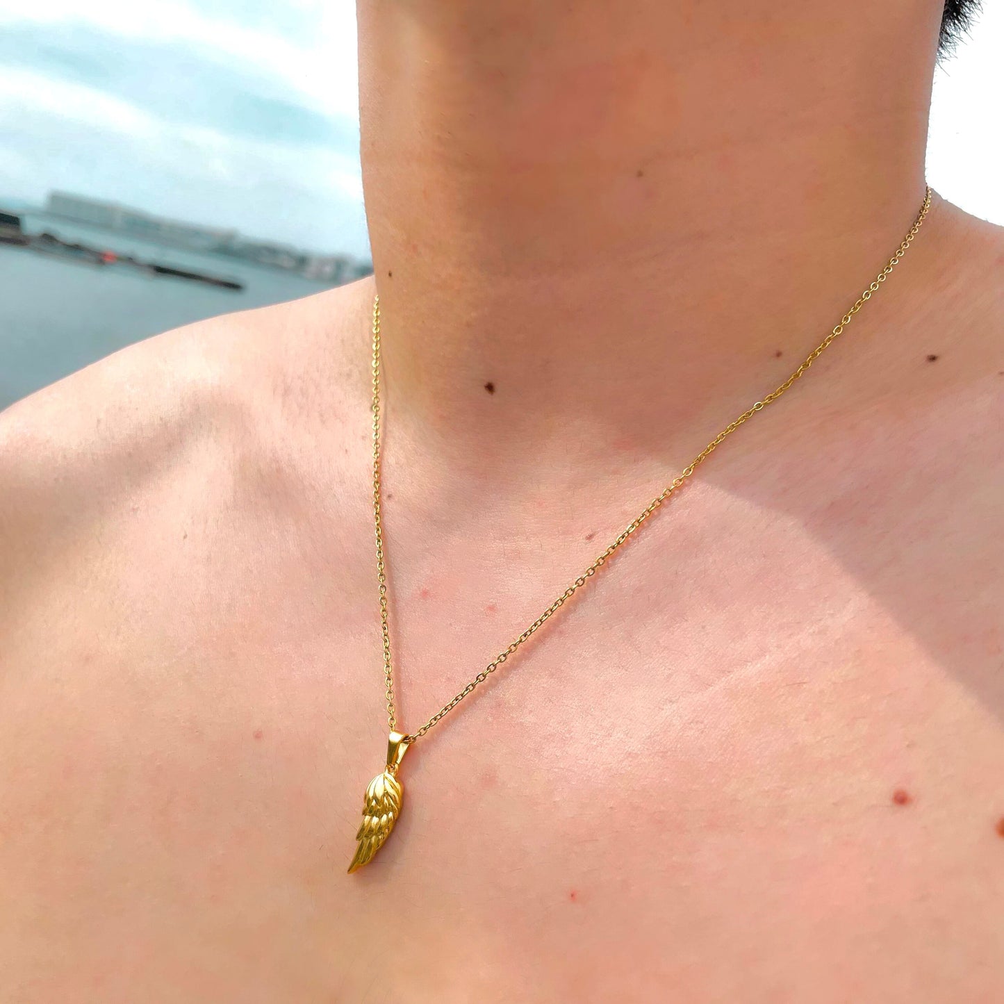 Wing Pendant Necklace【Gold】