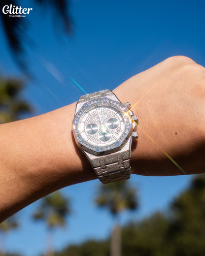 Iced Dial California Watch 【SILVER】
