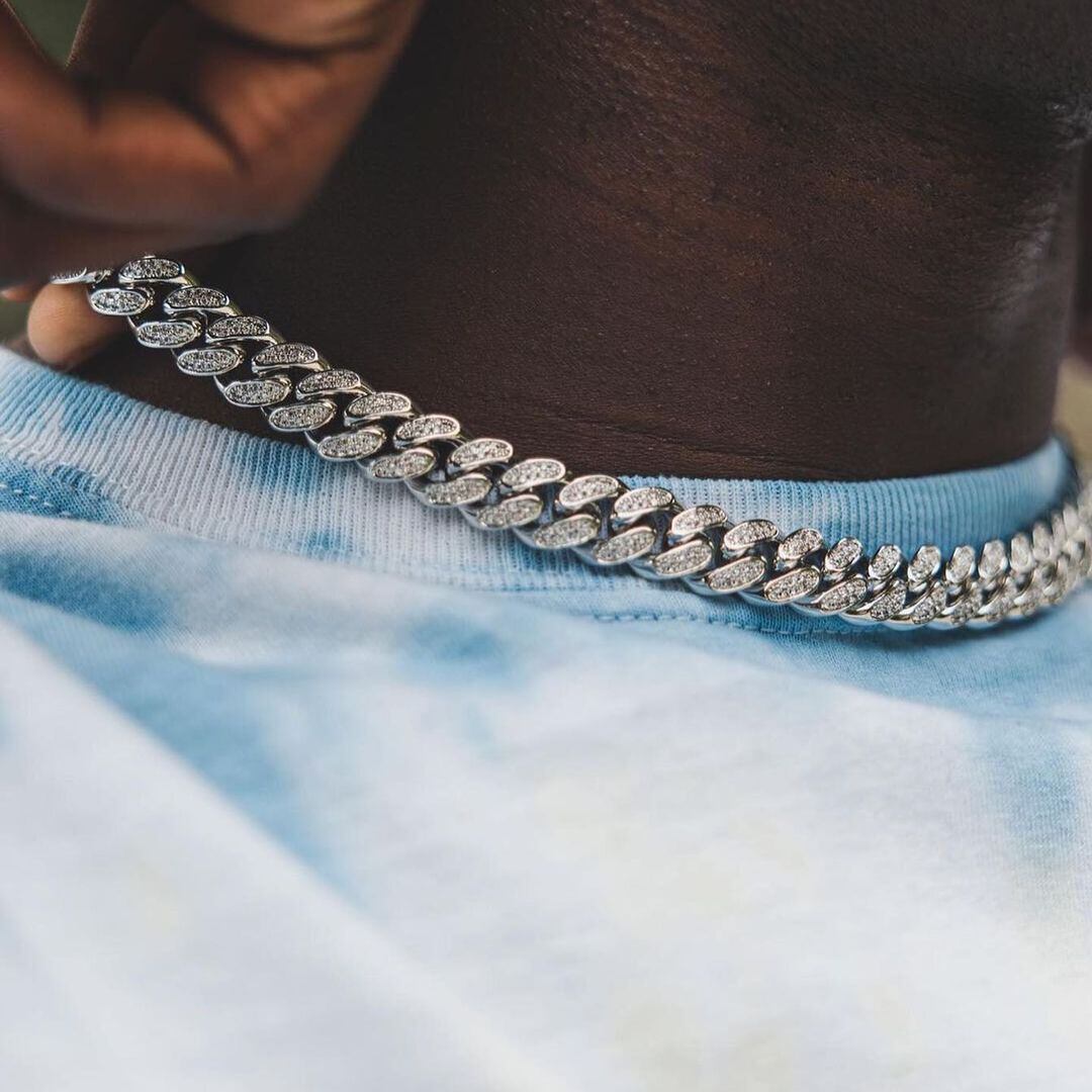 s925 Iced Out Cuban Link Necklace 【12mm】