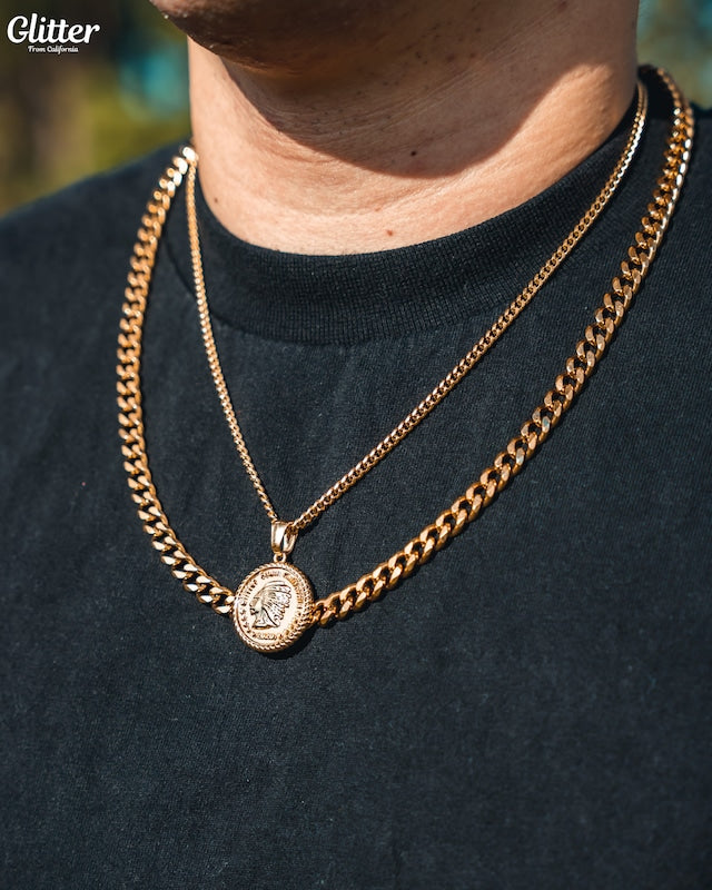 s925 Glitter Indian Coin Pendant