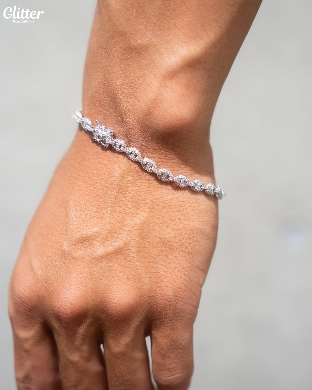 Iced Out Puffed Gucci Chain Bracelet【5mm】