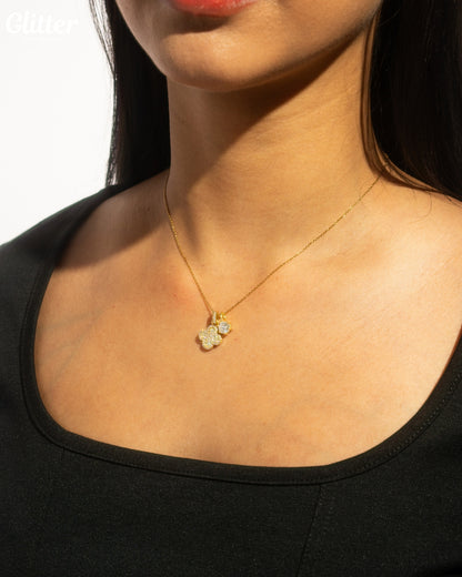 Iced Out Motif Necklace【GOLD】