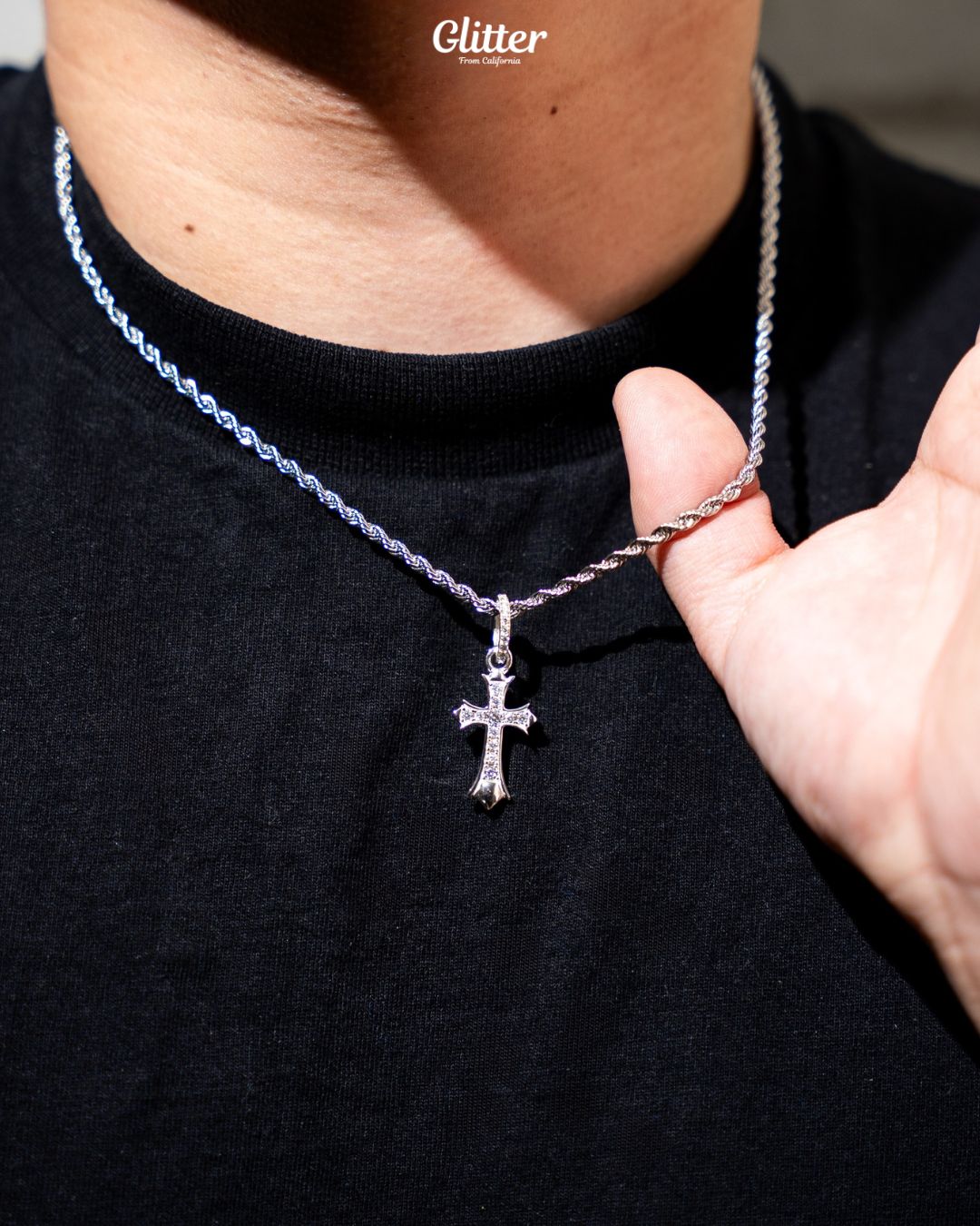 s925 Solid Cross Pendant
