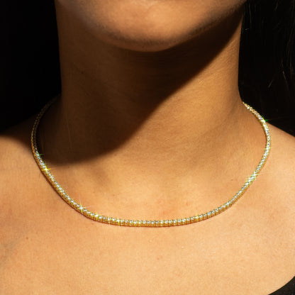 Luxury Tennis Necklace【2mm/GOLD】