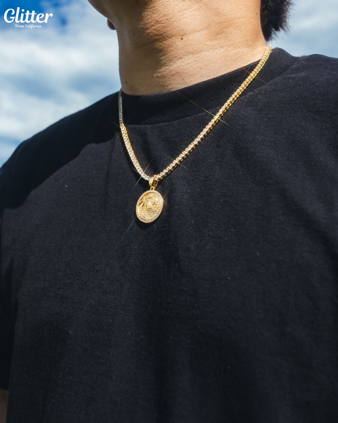 Iced Malibu Coin Pendant
