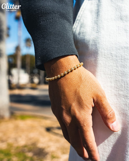 Iced Out Ball Bracelet 【GOLD/ WHITE GOLD】
