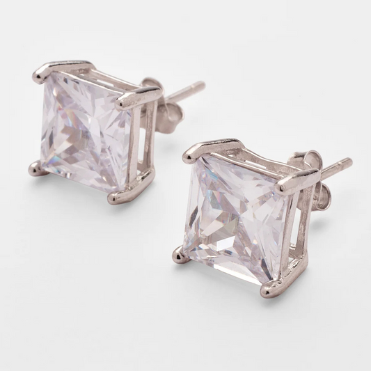 s925 Squared Cut Earrings