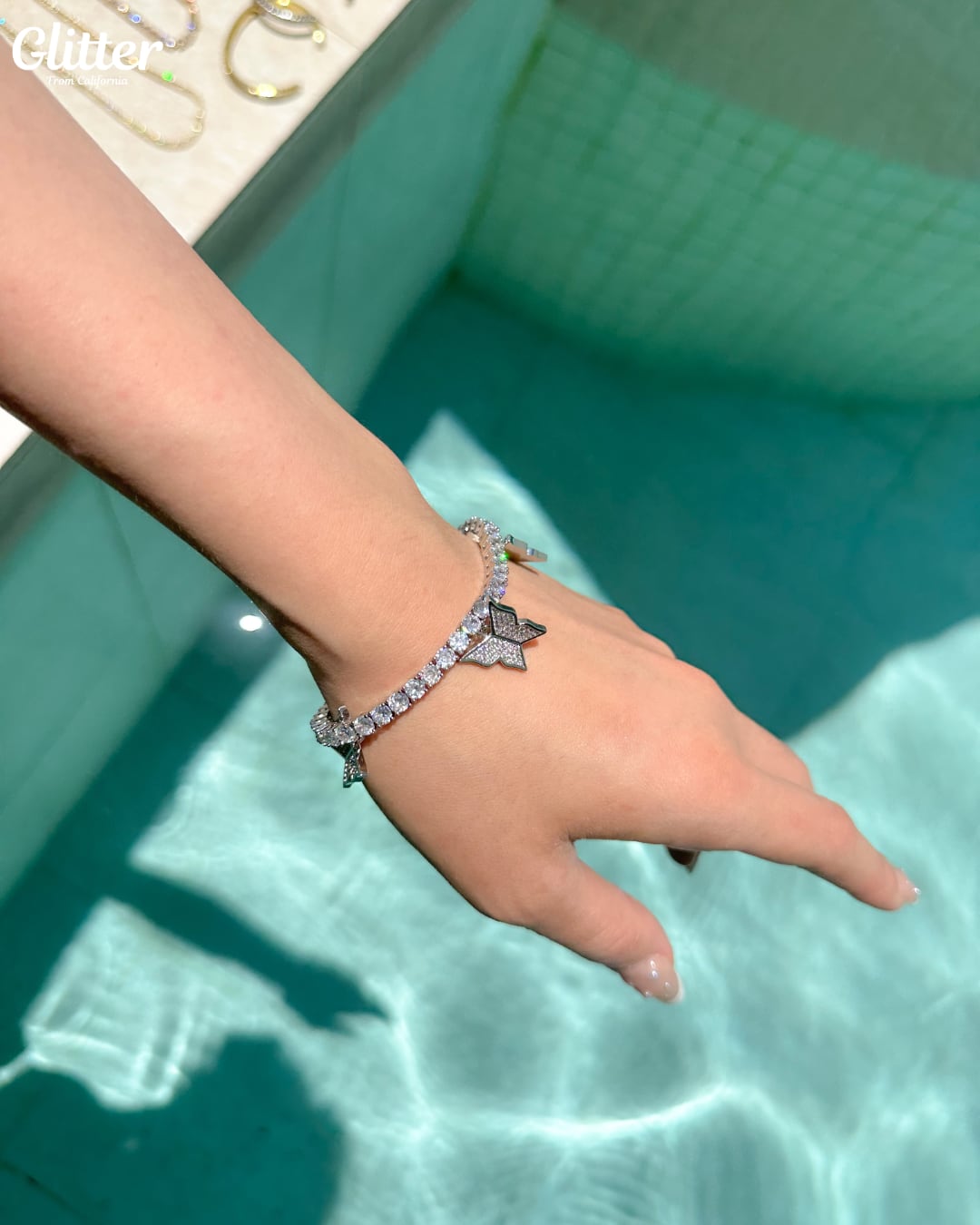 Iced Out Butterfly Tennis Bracelet / Anklet