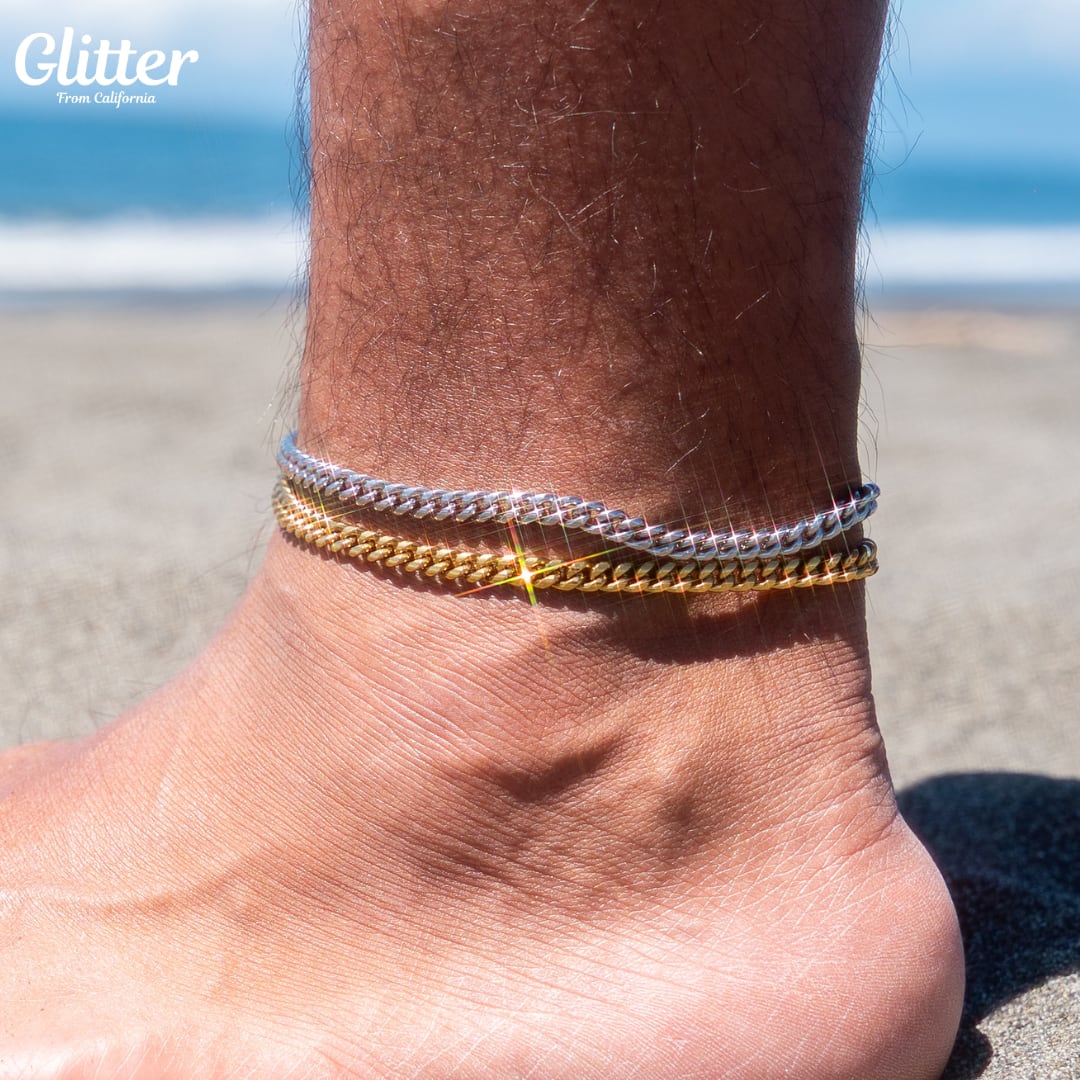 Miami Cuban Chain Anklet 【5mm】